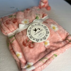 Pink Floral Baby Blanket